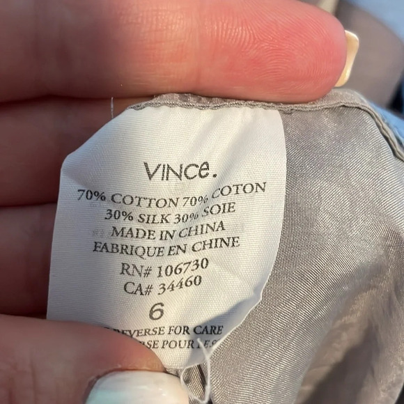 Vince cap sleeve dress size 6 with pockets - Picture 13 of 13